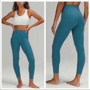 NEW! Lululemon Align High Rise Crop Leggings 25” Capture Blue Nulu 0118